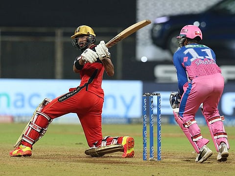 Devdutt Padikkal of Royal Challengers Bangalore play a shot. 