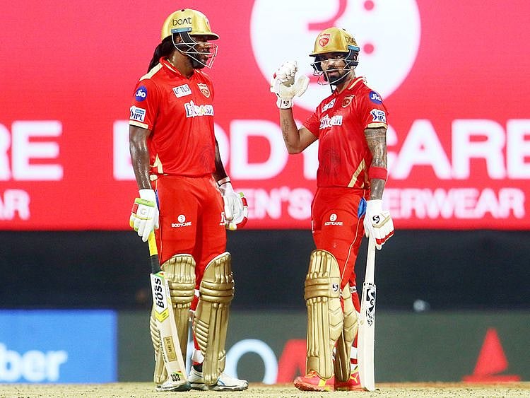 Chris Gayle (left) and KL Rahul 