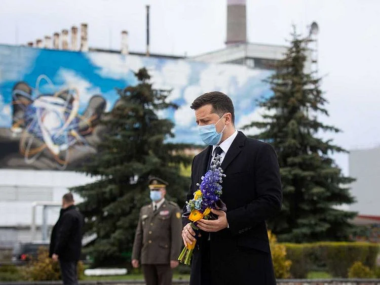 Ukraine President Volodymyr Zelenskiy Chernobyl