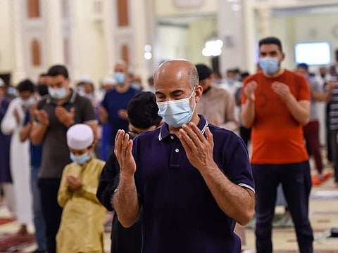 File image used for illustrative purposes: Muslims offering prayers at Al Noor mosque in Sharjah.