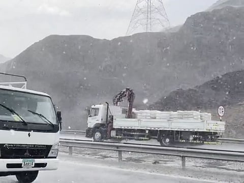 Rain in Ras Al Khaimah on Wednesday, April 28. 