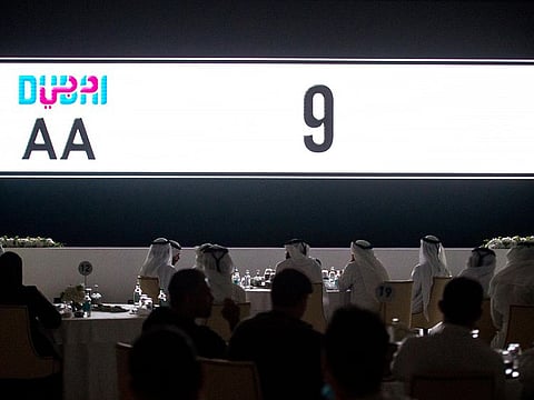 The buyer of the AA9 plate at the auction, who did not want to be named, said: “I just want to say a big thank you to His Highness Shaikh Mohammad [bin Rashid Al Maktoum, Vice President and Prime Minister of the UAE and Ruler of Dubai], for giving us this chance to be part of this charity programme.”
