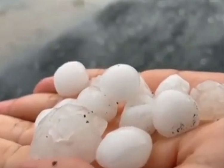 Hail in Kalba, Sharjah