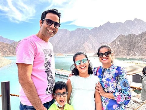 Sara Chhipa with her family.