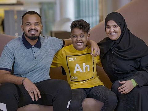  A 14-year-old boy Montasir Elfatih with his elder brother and donor Khalifa. Elfatih is the youngest patient to undergo a living related donor transplant procedure at the Cleveland Clinic Abu Dhabi,. 