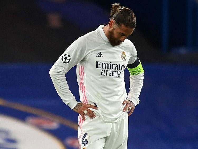 Sergio Ramos and Real Madrid lost to Chelsea in the Champions League semis