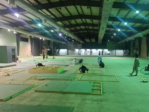 The COVID-19 vaccination facility at Karachi's Expo Centre was completed in 7 days.