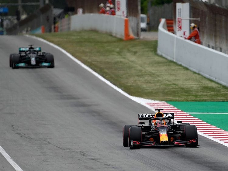 Lewis Hamilton chased down and overtook Max Verstappen to win in Spain