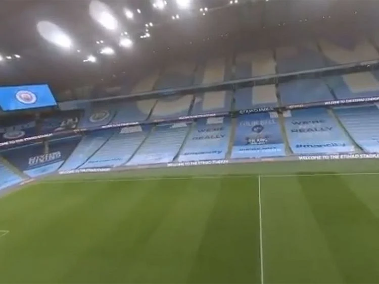 Footage from the Manchester City drone video