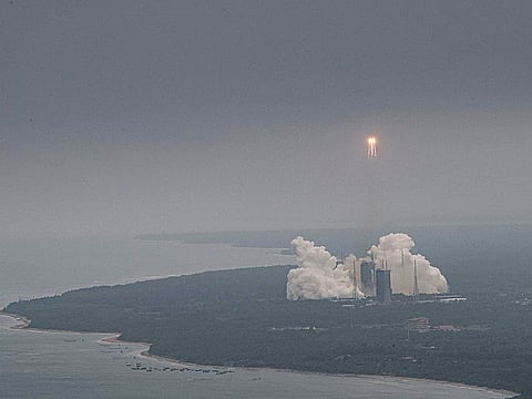 The Chinese space station rocket during launch last month