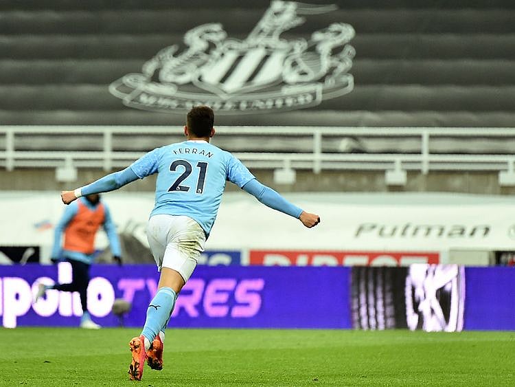Ferran Torres scored a hat-trick for City against Newcastle