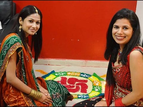 Himani Agarwal (right), a software engineer at a private company in Dubai and her husband have made many friends during their stay here.
