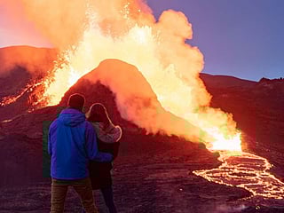 Photos: Icelandic volcanic eruption a 'wonder of nature'