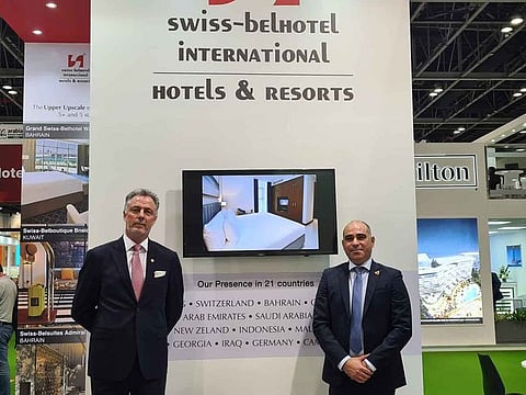 Hussain Bader, Chief Executive Officer, HRR Properties WLL with Laurent A. Voivenel, Senior Vice President – Operations & Development, EMEA & India; Senior Vice President – Group Human Resources & Talent Development, Swiss-Belhotel International