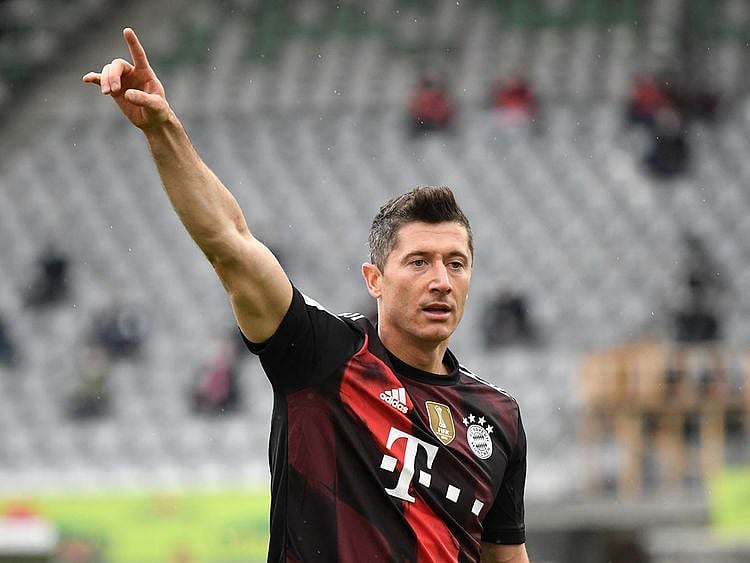 Robert Lewandowski has hit 40 goals for Bayern this season