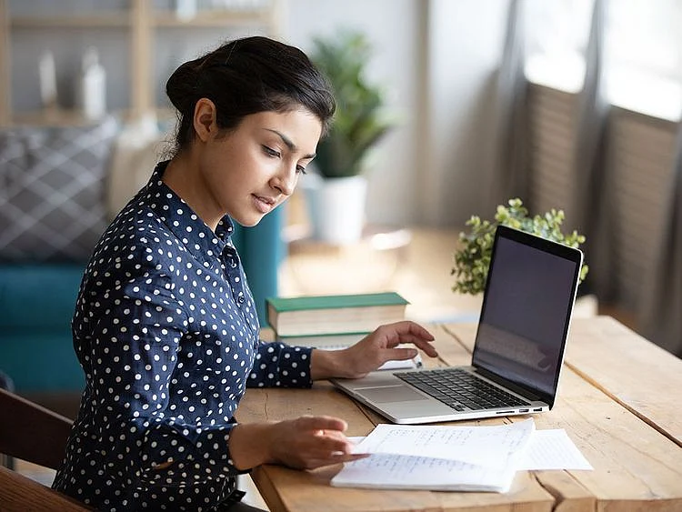 Stock working woman
