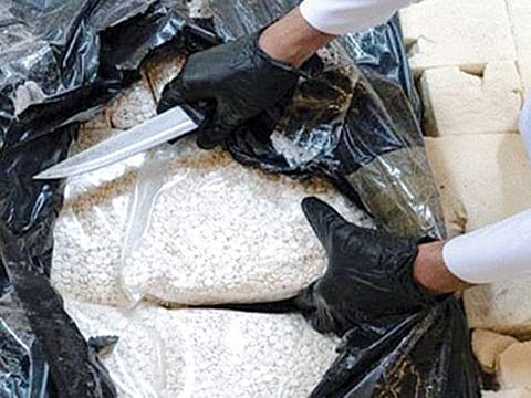 The amphetamine pills found by Saudi officials.