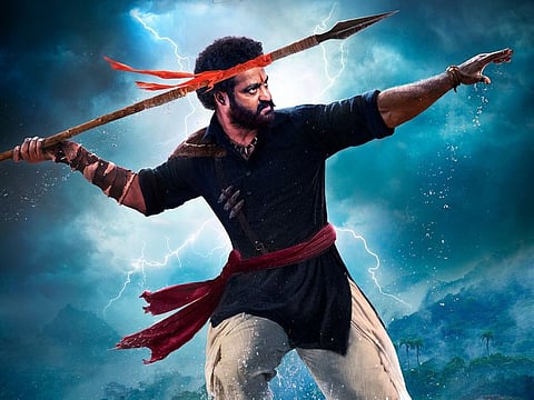 Jr NTR in the poster for 'RRR'.