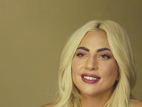 In this image provided by Apple, Lady Gaga appears in a scene from "The Me You Can't See."