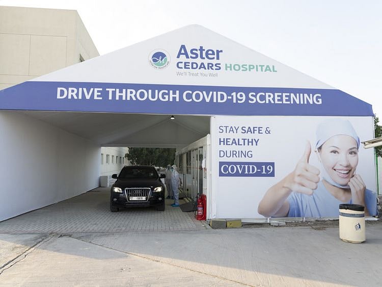 Aster Hospital & Clinic Drive through Covid-19 test centre-1621765996170