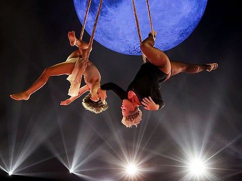 Singer Pink and her daughter Willow perform at the 2021 Billboard Music Awards at Microsoft Theater in Los Angeles, California, U.S., May 21, 2021