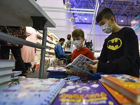 Visitors at the 12th edition of Sharjah Children's Reading Festival in Sharjah Expo Centre. 