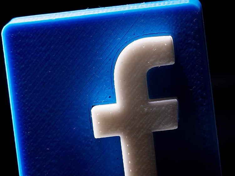 A 3D printed Facebook logo is seen in this illustration.