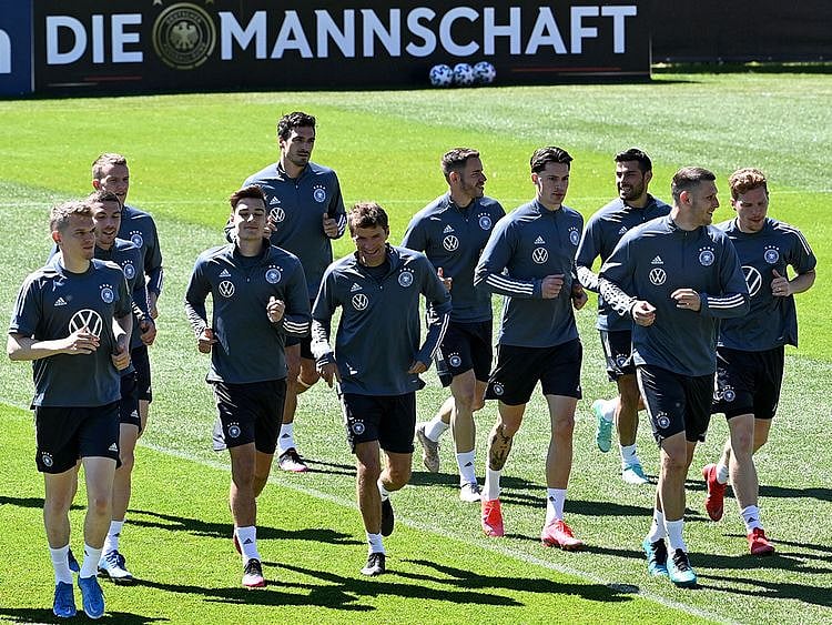 Germany squad in training ahead of the Euros