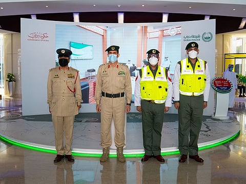 Lt General Abdullah Khalifa Al Merri, Commander-In-Chief of Dubai Police, honoured the two policemen for their quick response.