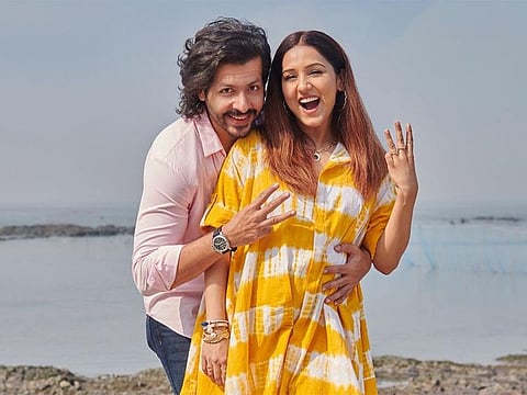 Neeti Mohan with her husband