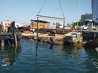 Dubai Police rescue sinking floating restaurant in Dubai Creek