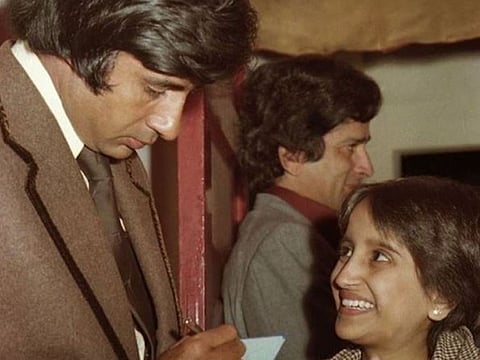 Amitabh Bachchan at the 1979 ‘Kala Patthar’ premiere.