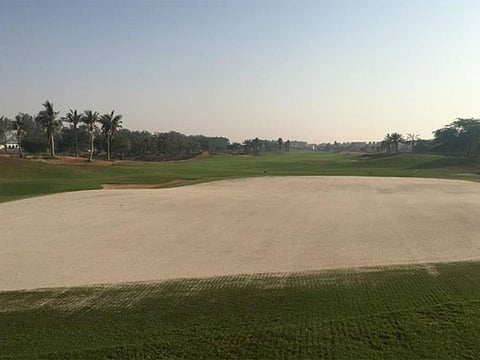 Al Hamra Golf Club is under repair with sanded greens and scarified fairways