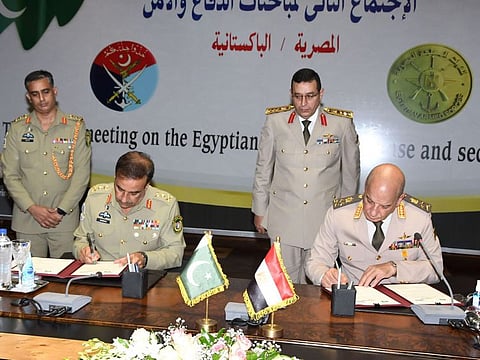  Pakistan Army’s Chairman Joint Chiefs of Staff Committee General Nadeem Raza led the second round of defence and security talks during his official visit to Cairo
