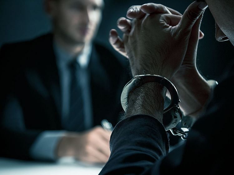 STOCK jailed prison handcuff crime arrest