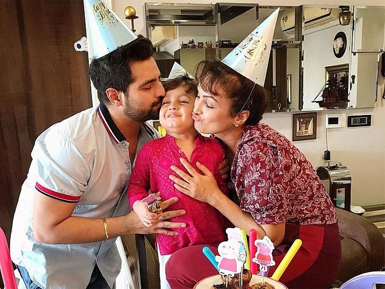  Karan Mehra-Nisha Rawal with thier son Kavish