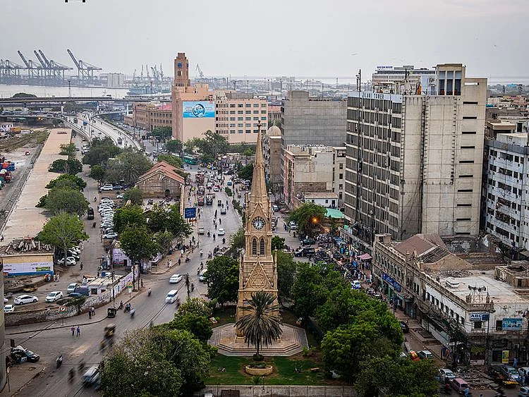 Stock Karachi city skyline