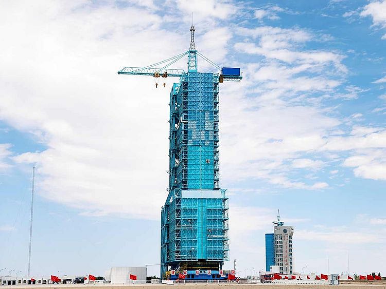 The launch pad for the Long March-2F Y12 rocket