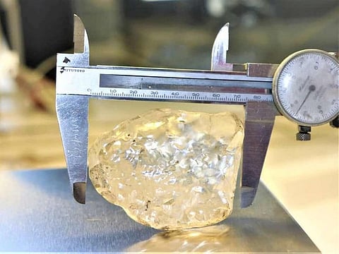 A 1,098 carat diamond, discovered in Botswana and believed to be the third largest gem-quality stone ever to be mined.  