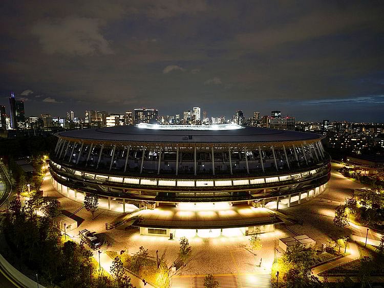 The Olympic Stadium in Tokyo. On Saturday, Tokyo banned all public viewing areas for the 2020 Olympics