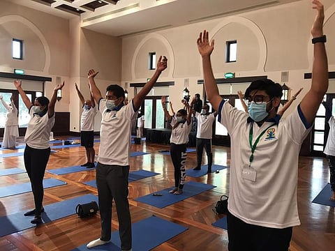 around 70 people of various ages and skills took part in the advanced celebration of the seventh International Day of Yoga (IDY), organised by the Consulate General of India in collaboration with Ismaili Centre in Oud Metha here on Saturday. 