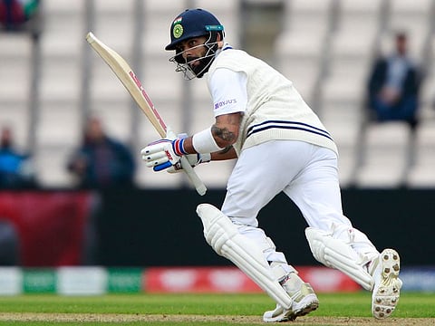 Indian skipper Virat Kohli (44 batting) and vice-captain Ajinkya Rahane (batting 29) held on firmly till play had to be called off early due to poor light.