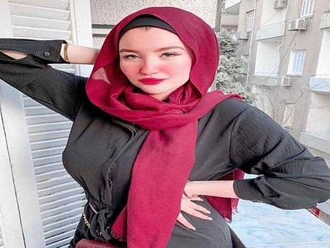 Haneen Hossam, 20, was sentenced in absentia to 10 years in jail and a fine of 200,000 pounds.