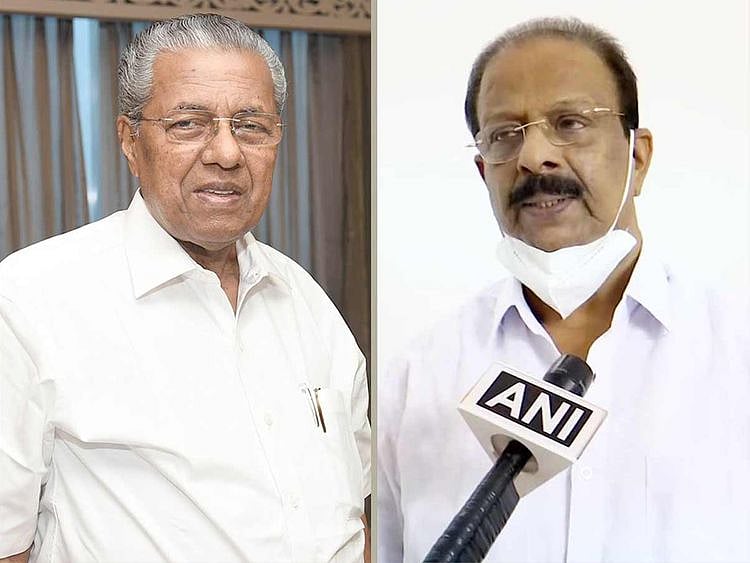 Kerala Chief Minister Pinarayi Vijayan and KPCC chief K Sudhakaran