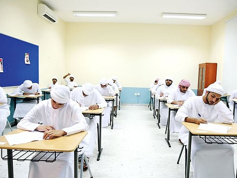 Emirati students at a school in Abu Dhabi. Picture for illustrative purposes only.