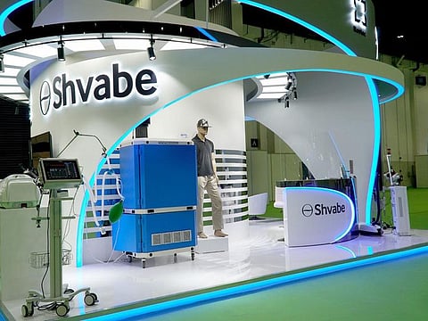  The Shvabe pavilion at Arab Health 2021 in Dubai.