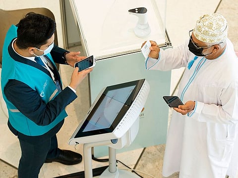 COVID-19 vaccination drive at the Oman Convention & Exhibition Centre in the capital Muscat.