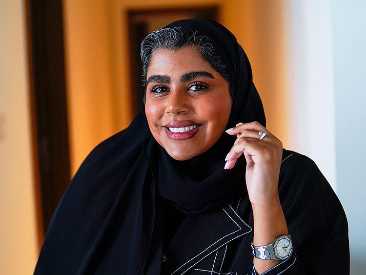 Taim Al Falasi, UAE social media influencer at her residence in Dubai on June 21, 2021. 