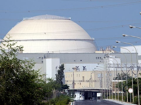 A file photo shows a view of the reactor building at the Bushehr nuclear power plant in southern Iran, 1200km south of Tehran.  