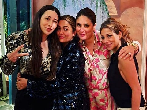Karisma Kapoor with Amrita Arora and Kareena Kapoor Khan